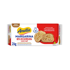MARGARINA FOLHADA BLOCO AMELIA 2KG